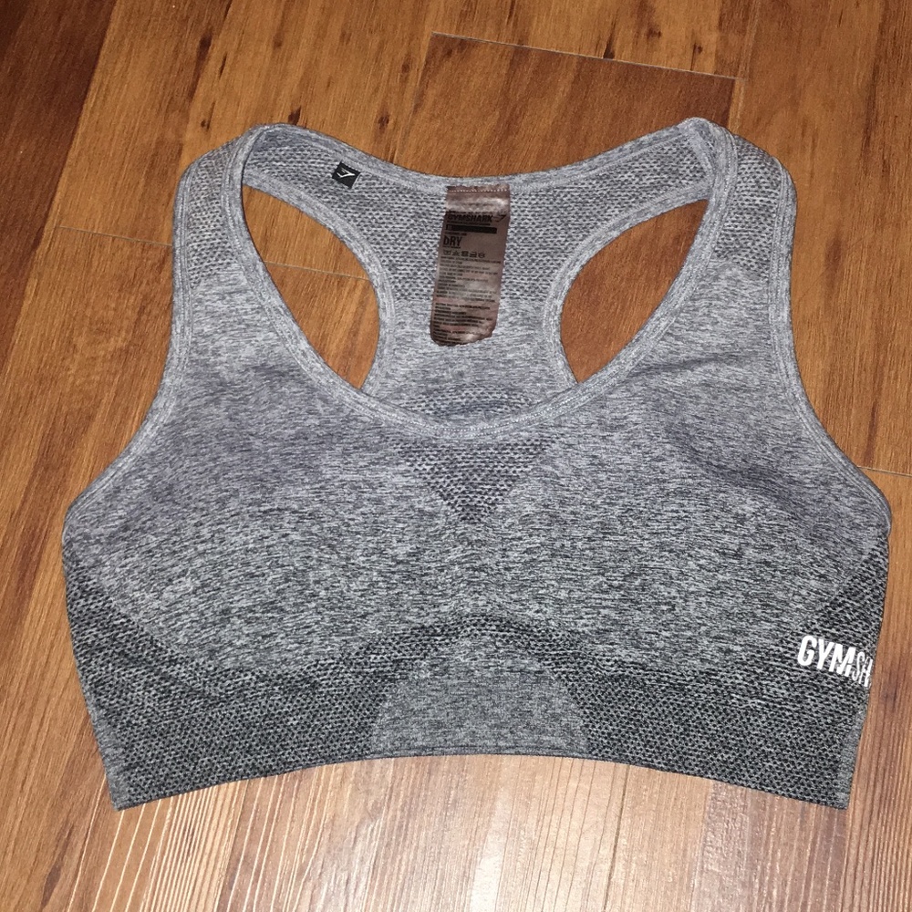 Gym Shark Grey Ombre Seamless Sports Bra